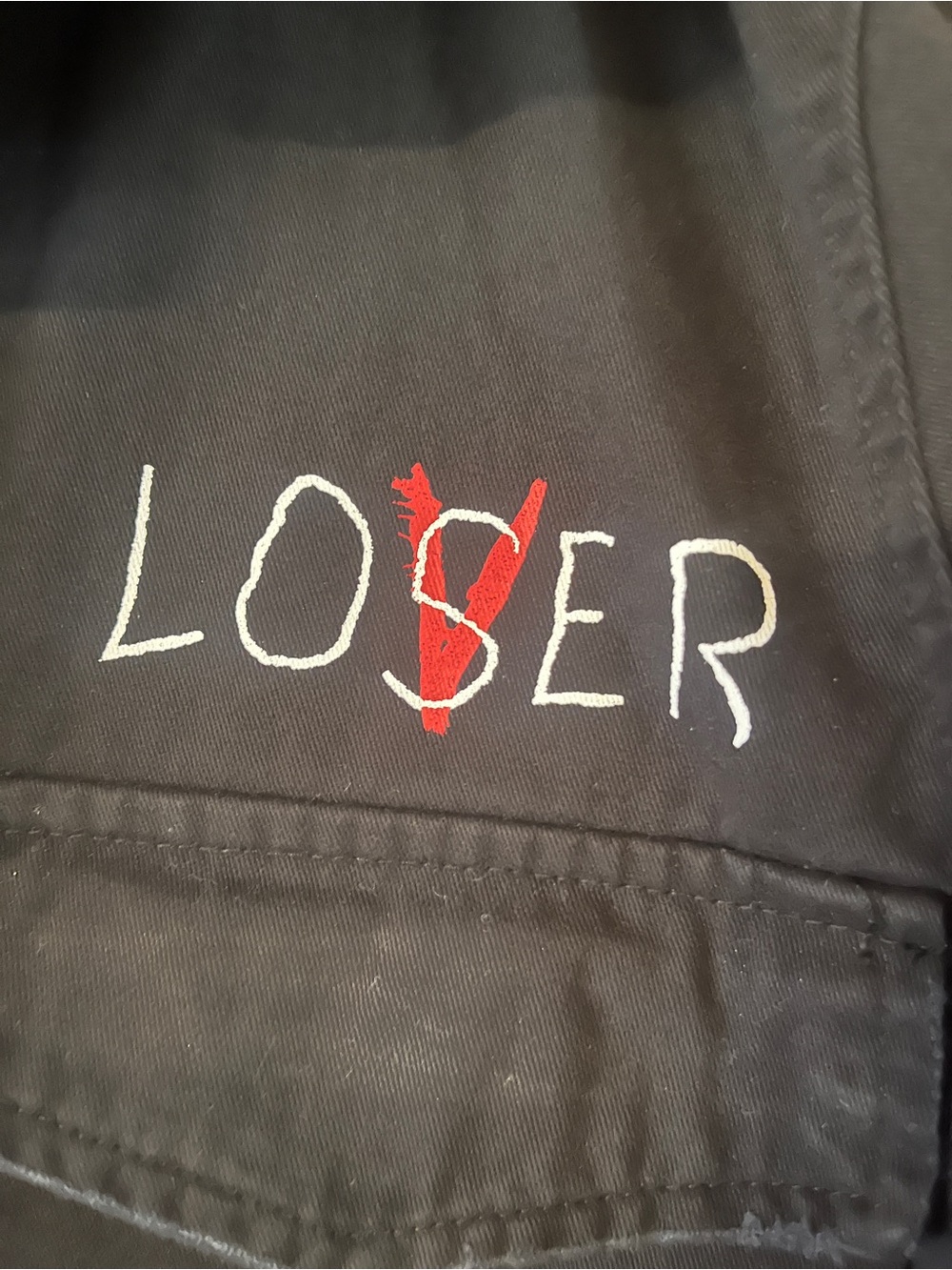 Halloween IT Movie official merch Black parka with LOSER Embroidery XL cotton - Picture 5 of 5